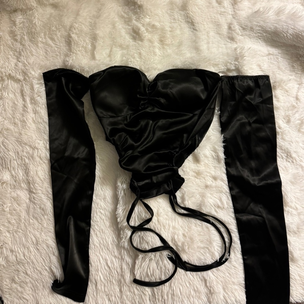 Black Satin Top